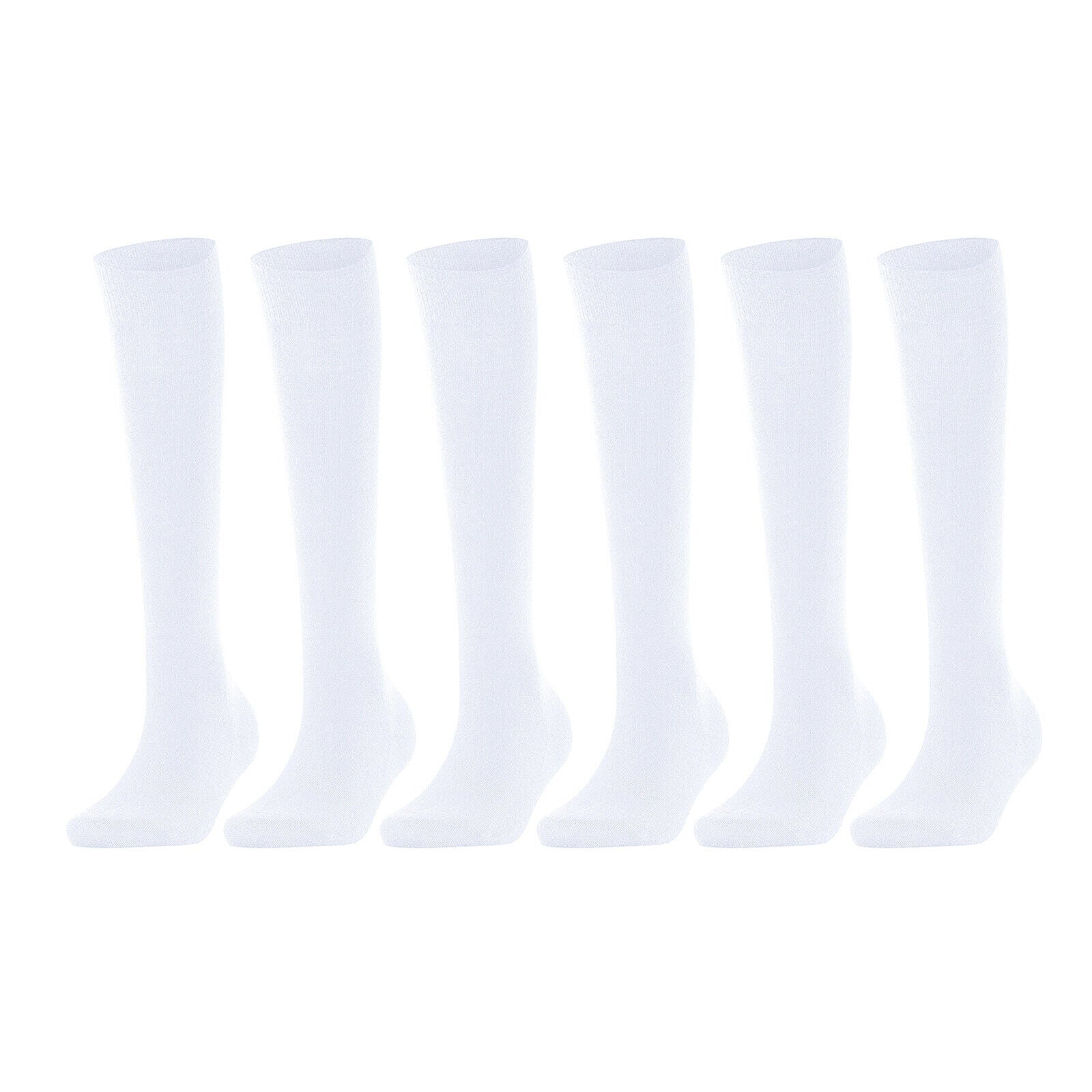 6 Pairs Knee High Socks Extra Long Cotton Smooth Thigh Grip Knitted Stockings for Girls and Women UK 4-6 Pairs SockSavy