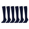 6 Pairs Knee High Socks Extra Long Cotton Smooth Thigh Grip Knitted Stockings for Girls and Women UK 4-6 Pairs SockSavy