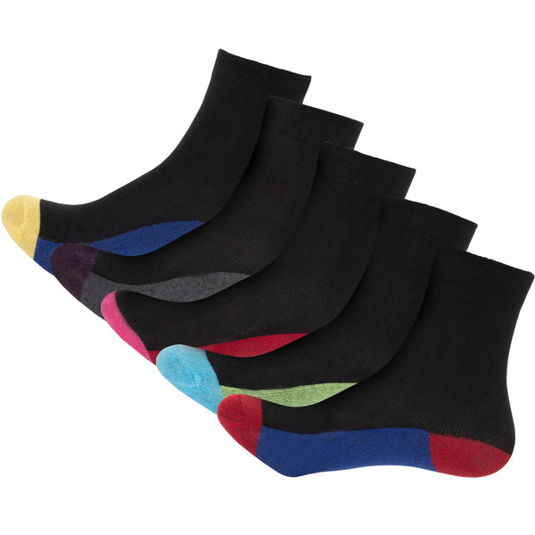 Kids Design Colored Heel and Toes Socks Size (6-8, 9-12, 12-3, 4-6)