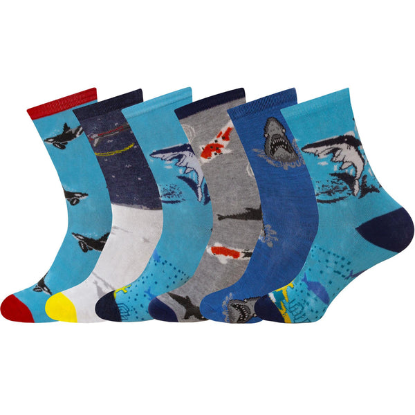 Kids Design Sea-Life Socks Size (6-8, 9-12, 12-3, 4-6)