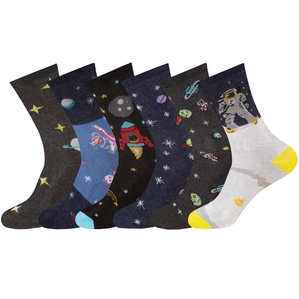 Kids Design Space Galaxy Socks Size (6-8, 9-12, 12-3, 4-6)