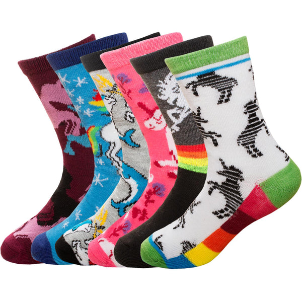 Kids Design Unicorn Socks Size (6-8, 9-12, 12-3, 4-6)