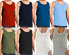 Men's Vest Top  Training Tank Top Gym Plain Cotton Single Jersey Sleeveless Underwear